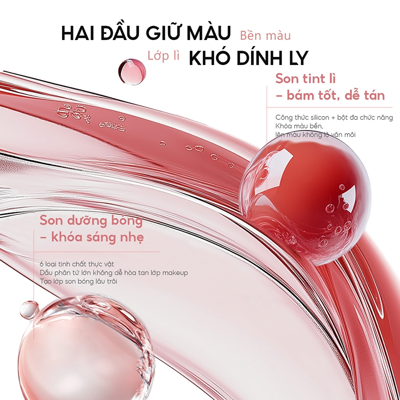 [MOOEKISS] Son kem 2 đầu Mooekiss Dual Effect Essence Lip Gloss 3ml*2_thumbnail_12