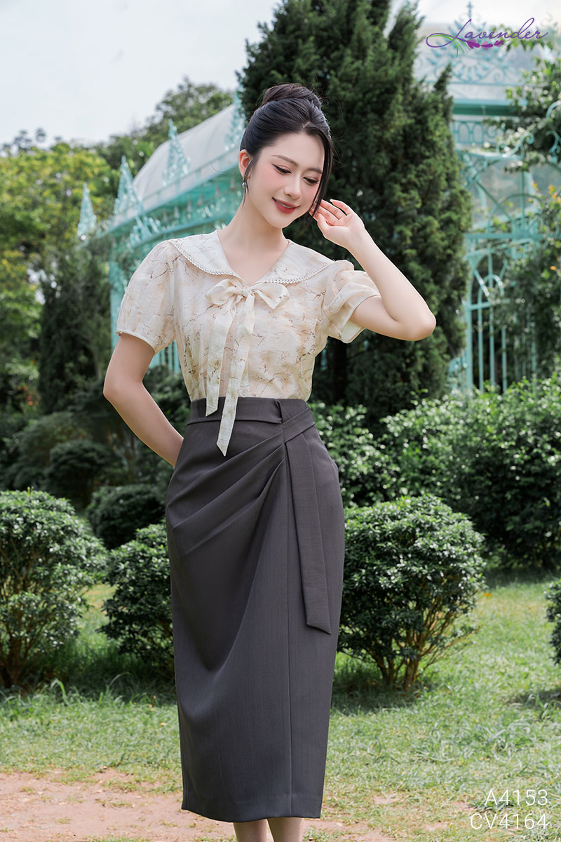 Áo sơ mi cổ sam phối ren A4153_thumbnail_4