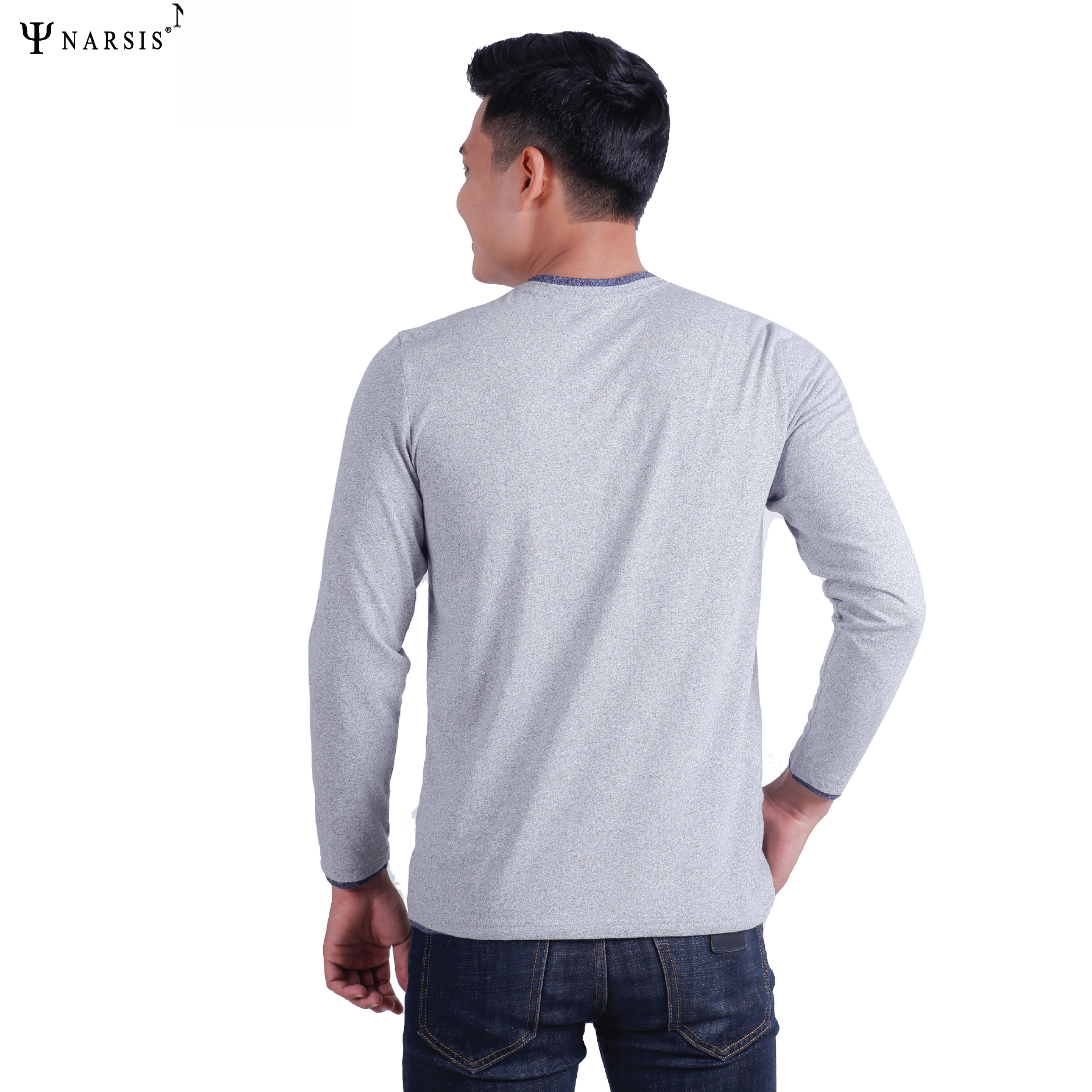 ÁO NAM THU ĐÔNG D7057 NARSIS CHẤT LIỆU THOÁNG MÁT, DỄ CHỊU, THOẢI MÁI CẢ NGÀY, DỄ VẬN ĐỘNG_thumbnail_0
