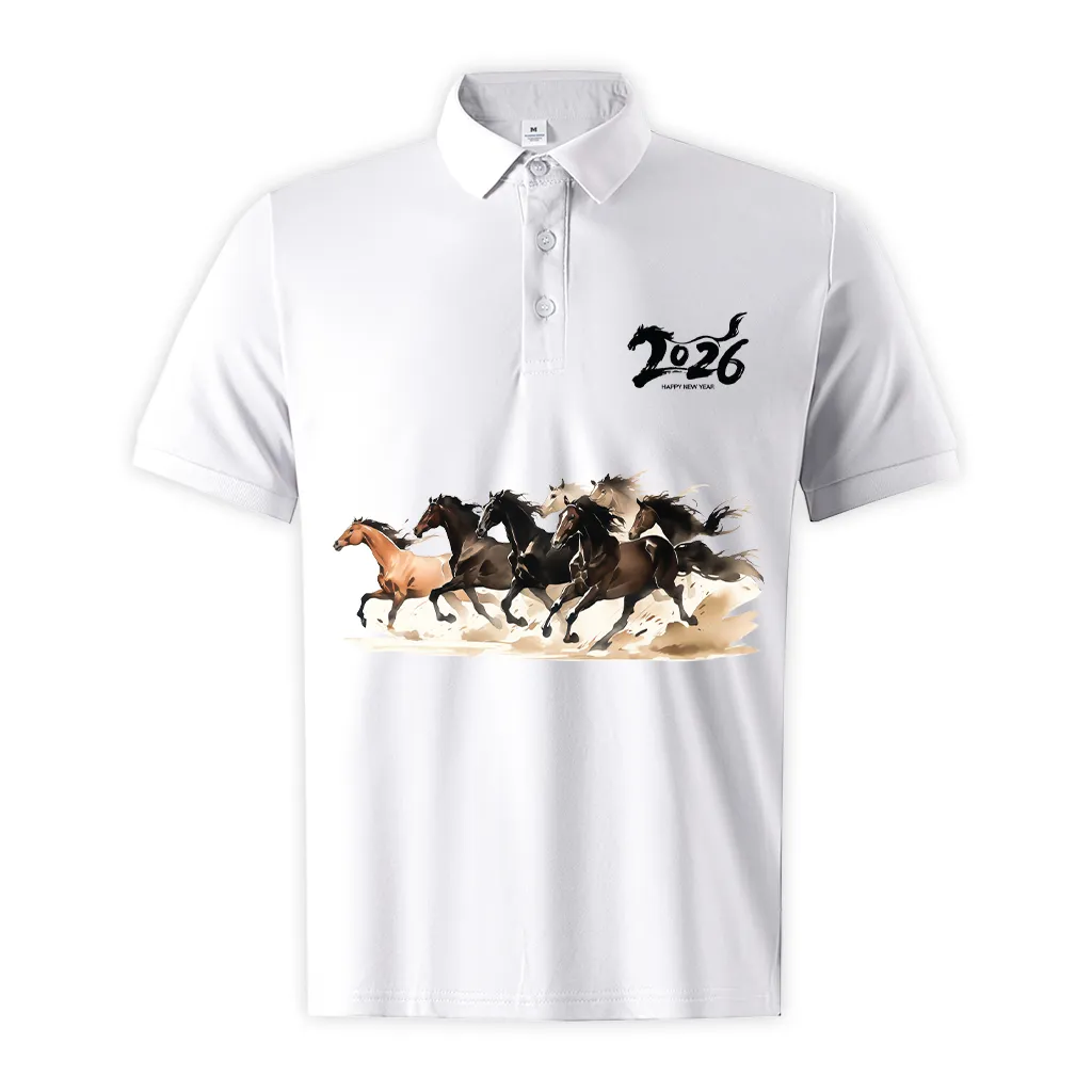 Áo polo Tết Bính Ngọ Miucho Iconic vải poly cá sấu thoáng mát cổ trụ form vừa in mix 2992_thumbnail_0