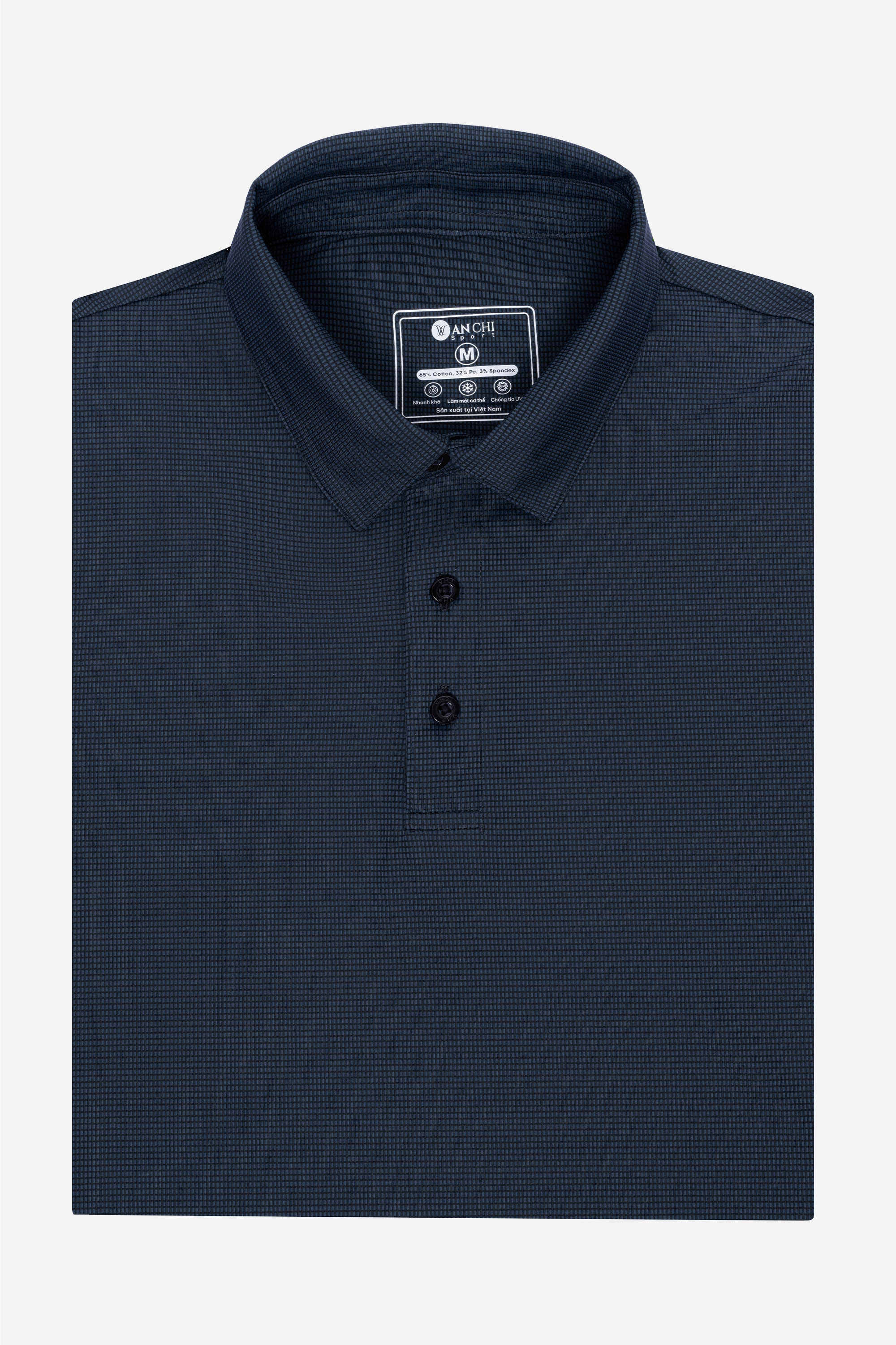 Áo Polo Nam Trung Niên ANCHI Chất Liệu Cotton Phom Suông Vạt Ngang