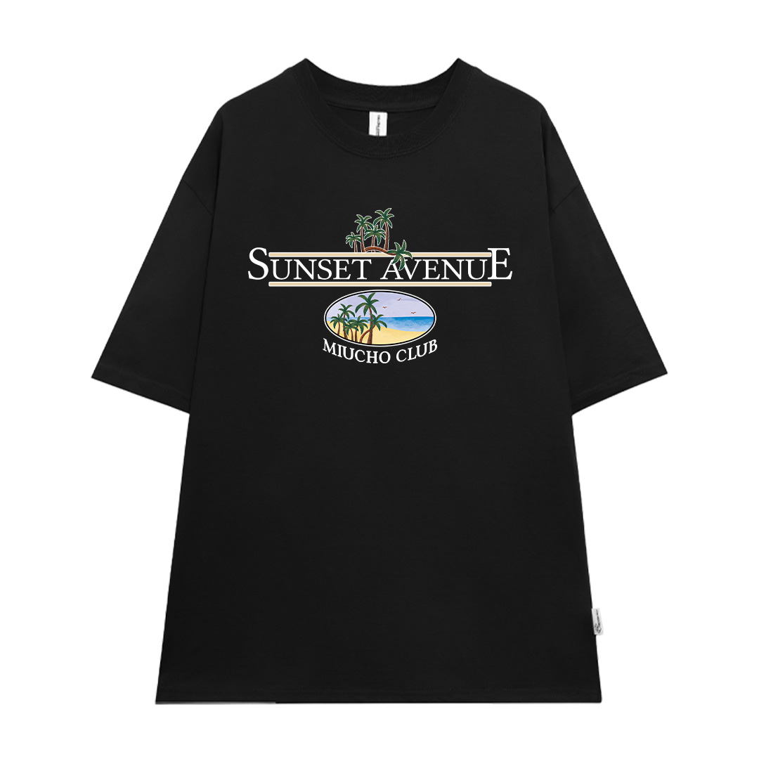 Áo thun form rộng unisex đi biển mùa hè xinh xắn ATD1035 Miucho tay lỡ cổ tròn in mix_thumbnail_0