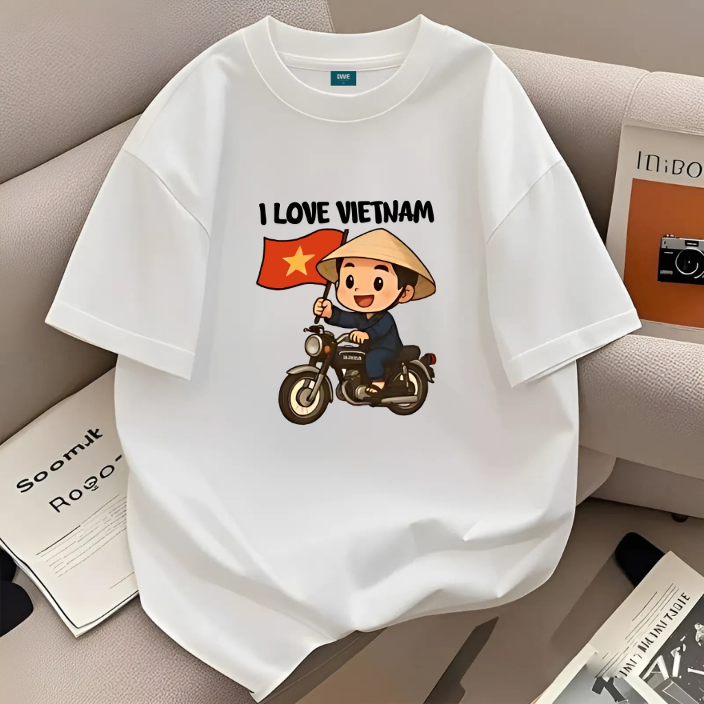 Áo phông oversize nam nữ I Love Việt Nam local brand We Tee chất cotton 250 gsm - WU1099