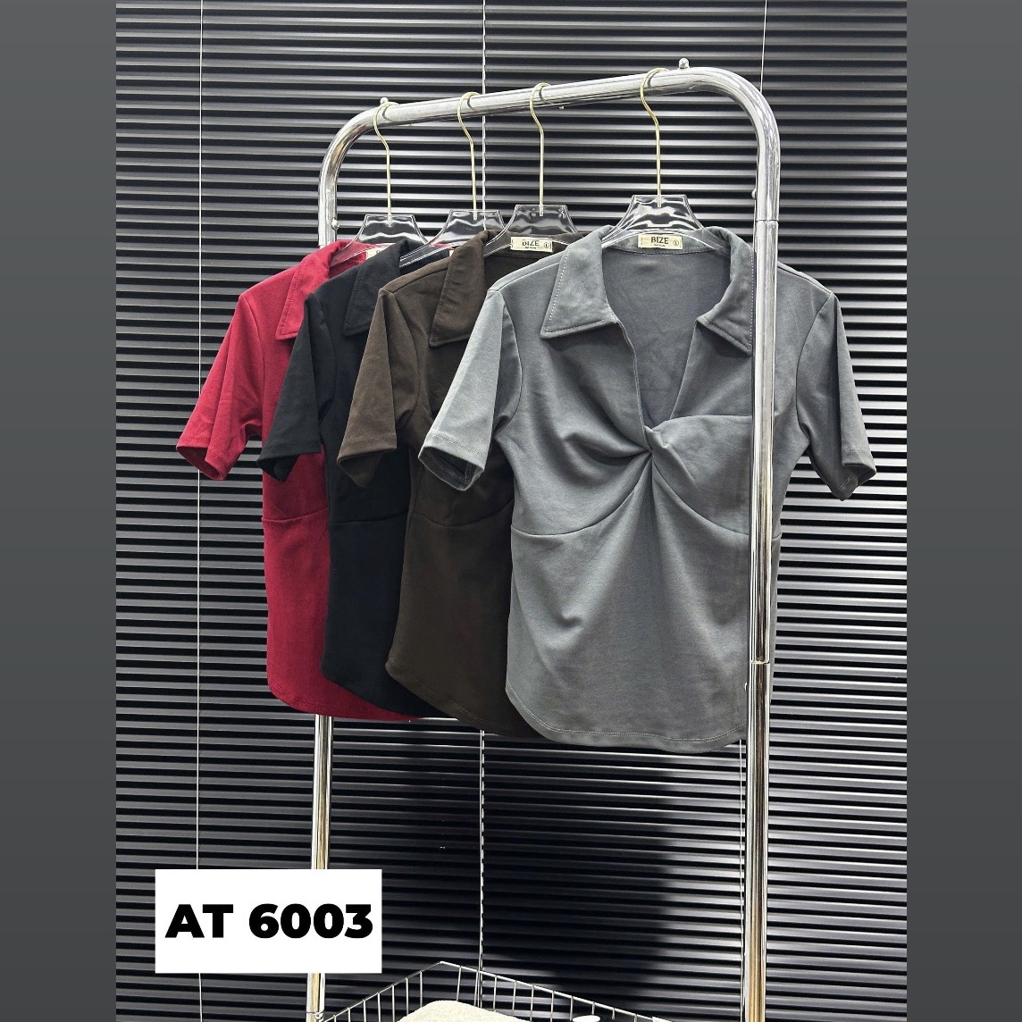 Aó thun xoắn ngực cổ V bigsize AT6003 dành cho nàng béo mập từ 55-90kg_thumbnail_5