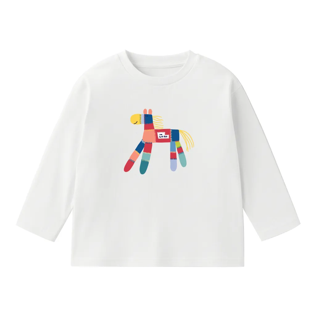 Áo thun bé trai tay dài form rộng Kado vải dày dặn giữ ấm hình ngựa 2982_thumbnail_0