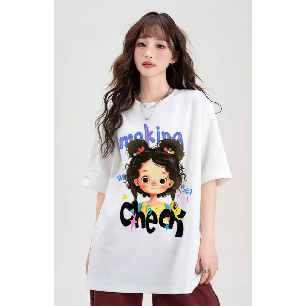 Áo thun nữ hot trend hình cô gái tóc xù nhiều mẫu local brand We Tee dáng oversize rộng - T018_thumbnail_8