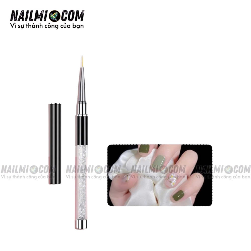 Cọ nét - cọ râu vẽ móng tay - 11mm - cán đá_thumbnail_1