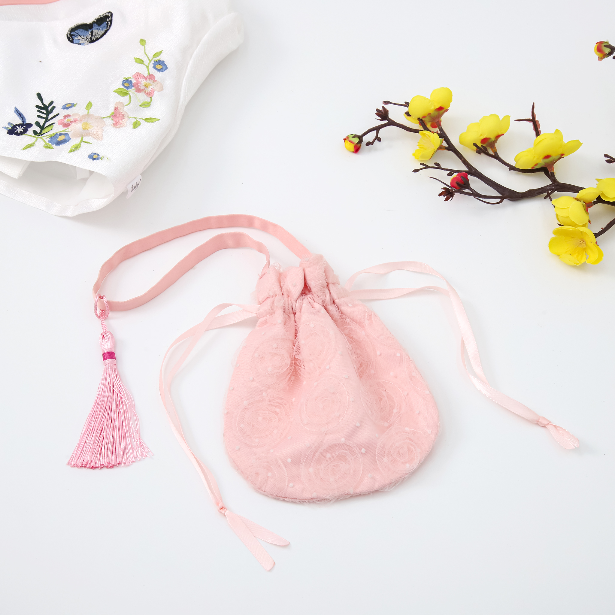 Túi rút hoa hồng