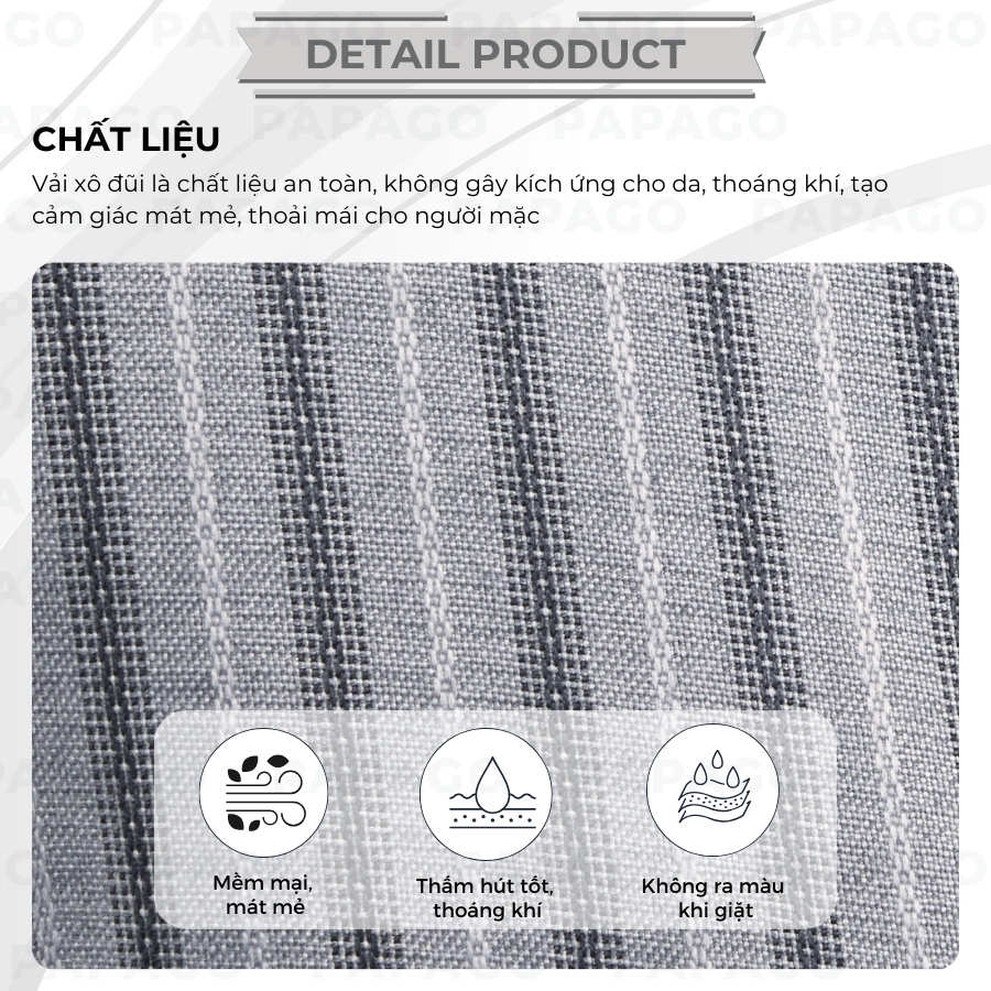 Áo sơ mi nam trung niên PAPAGO tay dài lai bầu vải xô đũi kẻ dọc - P23SDKD001_thumbnail_2