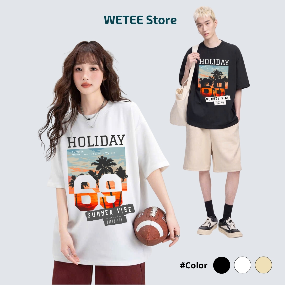 Áo phông unisex nam nữ HOLIDAY SUMMER local brand 𝐖𝐞 𝐓𝐞𝐞 - WU0969