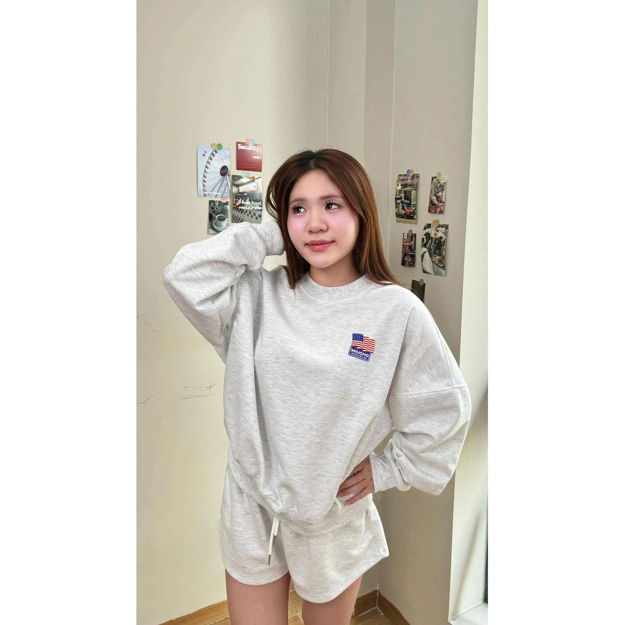 Áo Sweater tay dài form boxy unisex 2625 Miucho chất vải nỉ 2 da cao cấp thoáng mát cổ tròn in mix_thumbnail_4