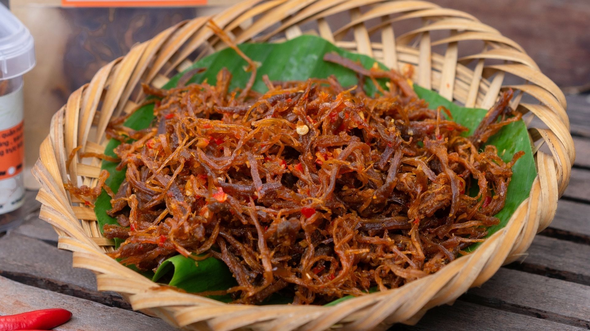 Khô bò xé sợi thịt đùi bò tươi sả thơm Bếp Nhà Hạnh