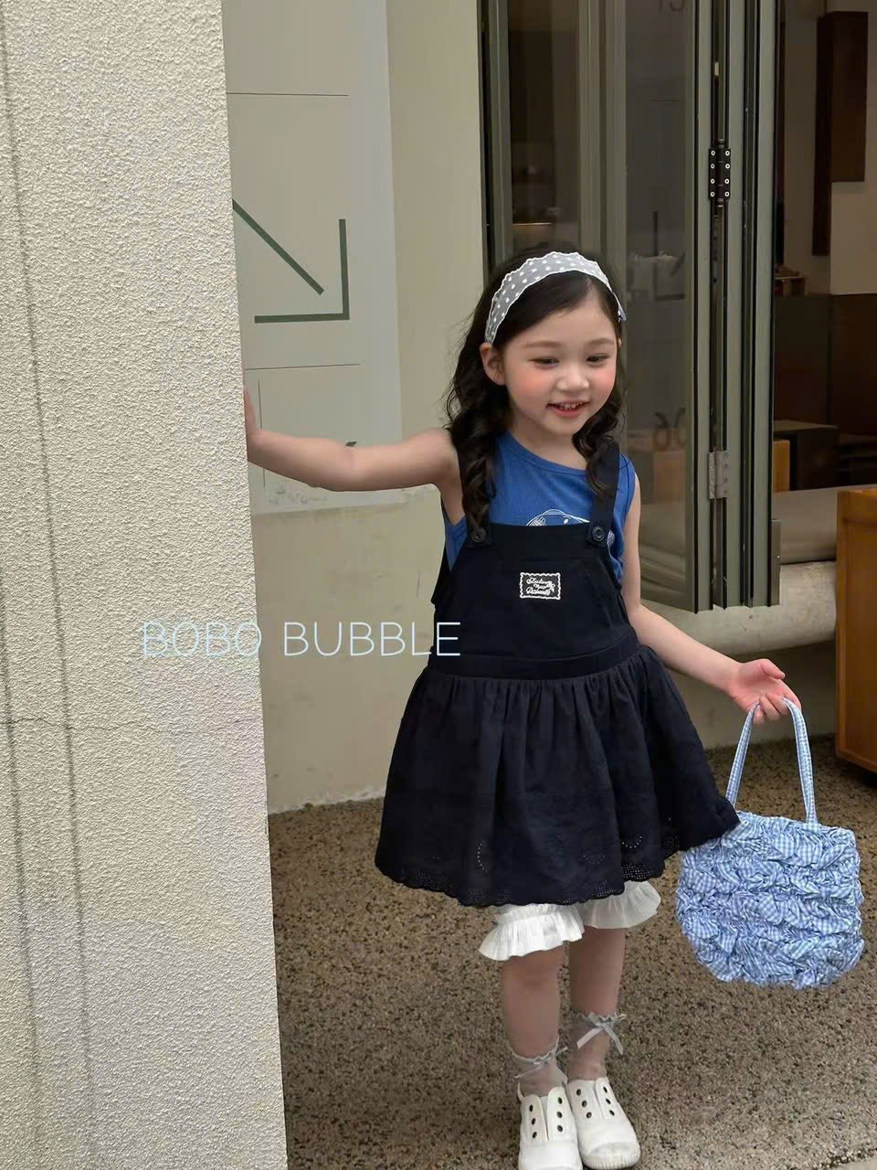 (E105) Yếm váy đen BOBO BUBBLE