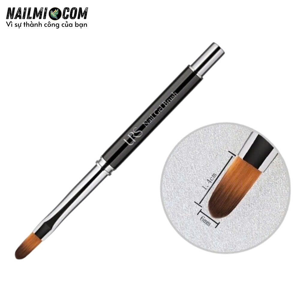 Cọ đắp gel - bản tròn - URS - cán kim loại