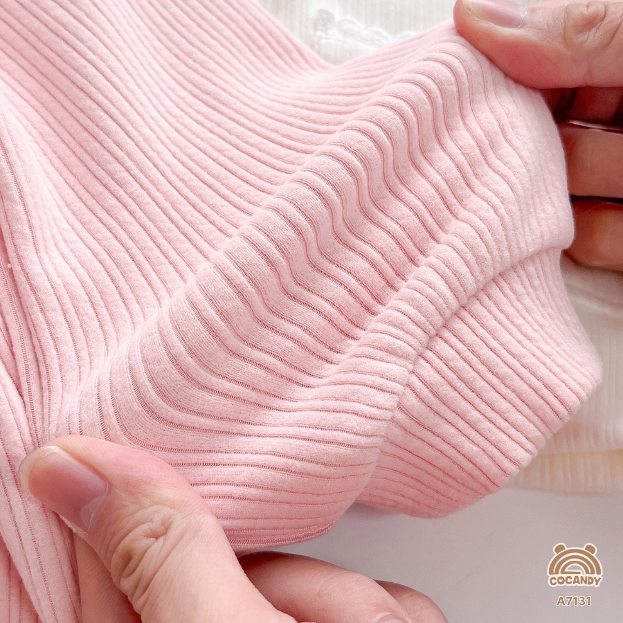 Áo cadigan HỒNG 2 túi viền ren_thumbnail_2