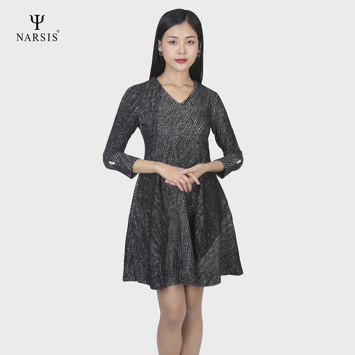 VÁY NỮ B9007 NARSIS CHẤT LIỆU THOÁNG MÁT, DỄ CHỊU, THOẢI MÁI CẢ NGÀY, DỄ VẬN ĐỘNG_thumbnail_0