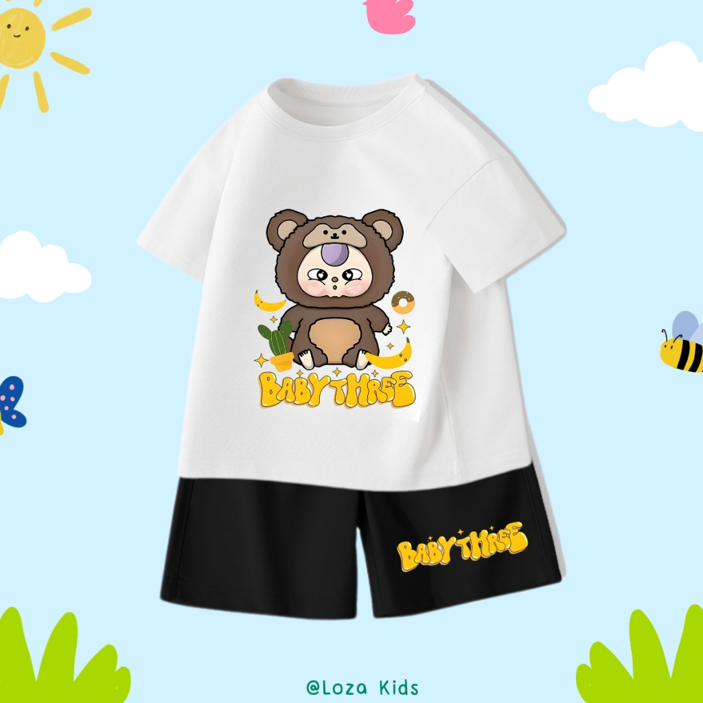 Đồ bộ bé trai in hình Baby Three - Loza Kids SB213_thumbnail_0