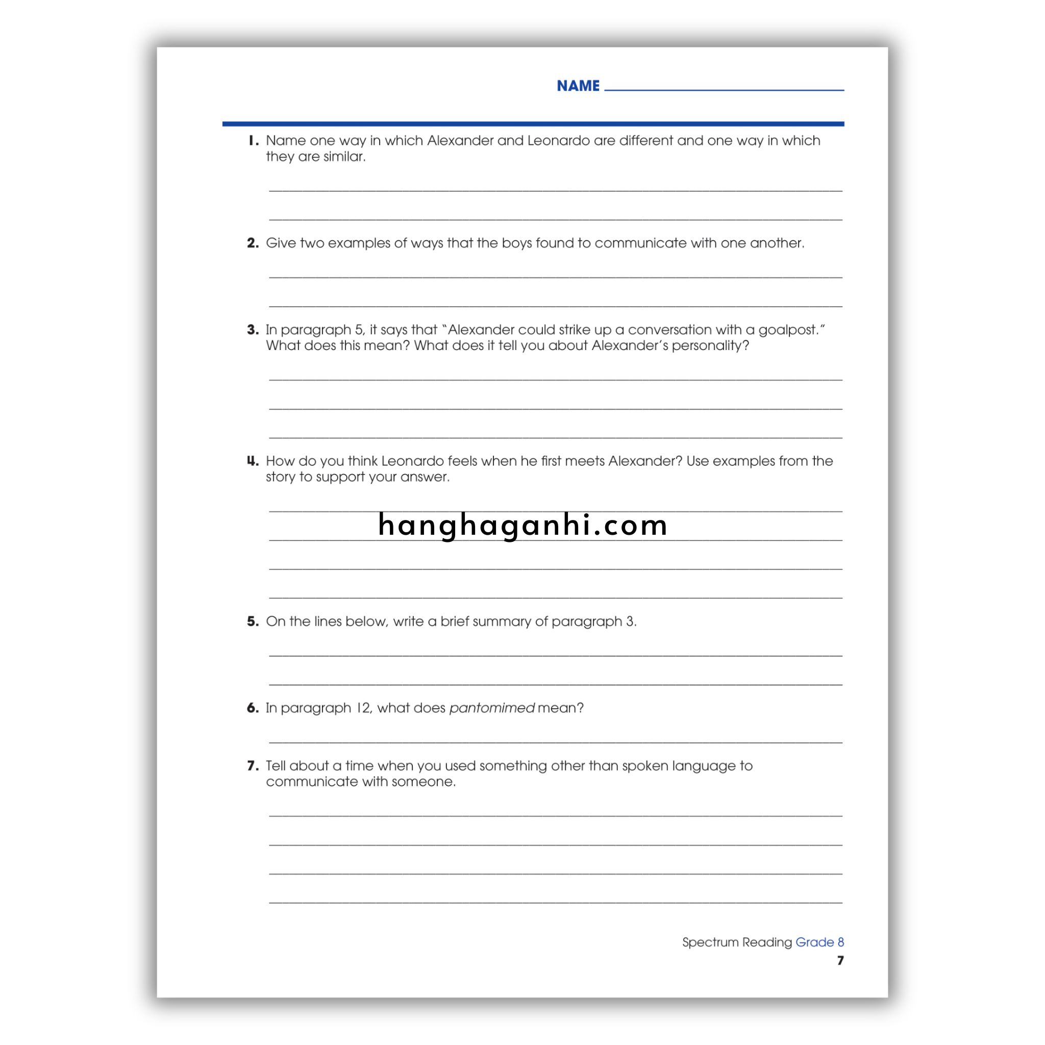 Sách Spectrum Reading Workbook Grade 8_thumbnail_13