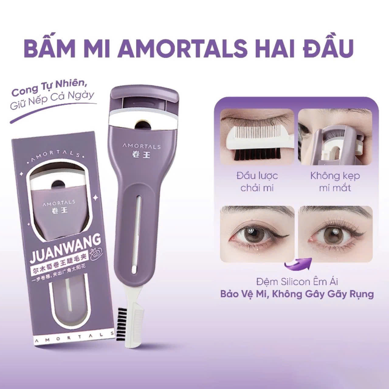 Kẹp Bấm Mi Kèm Lược Amortals Juanwang Eyelash Curler_thumbnail_2