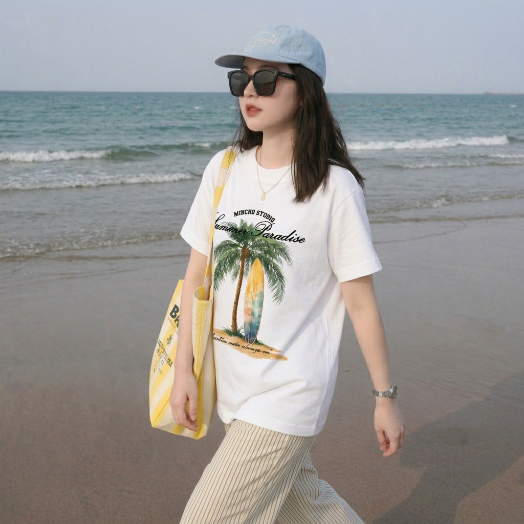 Áo thun boxy nam nữ du lịch hè biển Miucho 3467_thumbnail_3