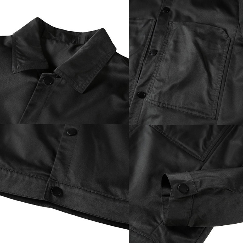 PA13 – Áo khoác nam thường ngày cổ bẻ, túi lớn, phong cách xu hướng thu đông, ngoại thương