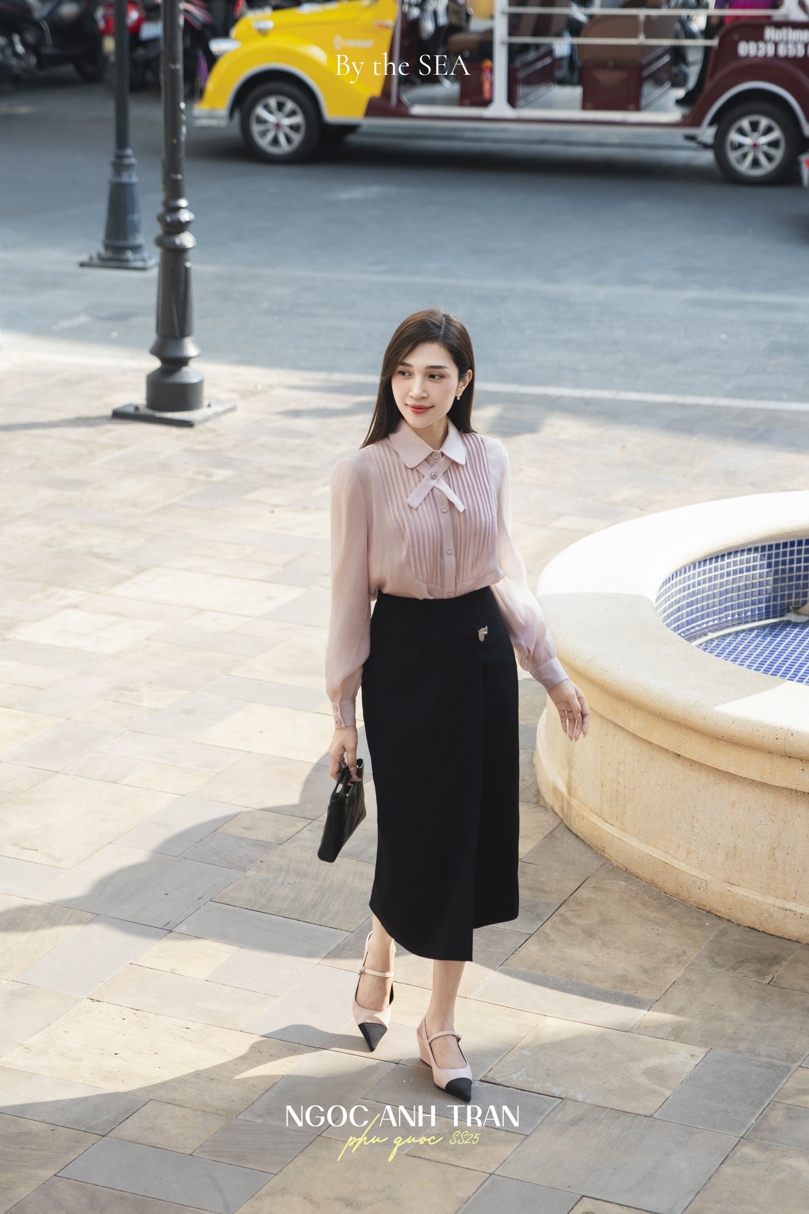 CV168 - Chân váy 2 màu đen trắng đính cúc kim loại_thumbnail_3