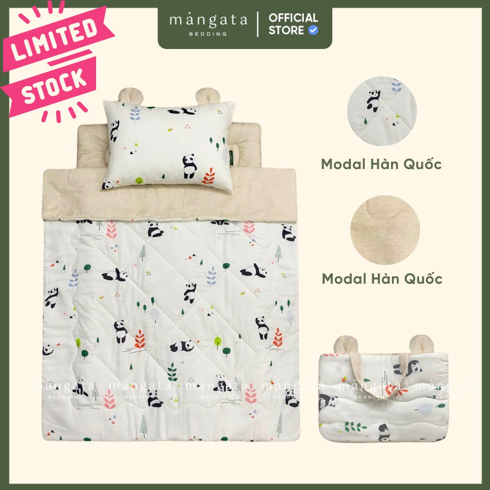 Mẫu Gấu trúc - Bộ chăn gối gấp gọn đi học_thumbnail_1