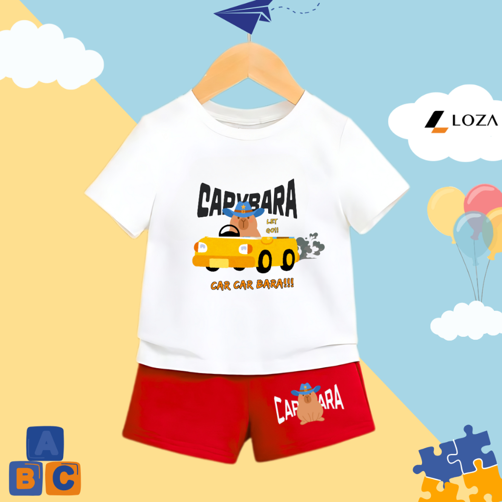 Đồ bộ bé trai in hình 'Capybara lái ô tô' - Loza SB297_thumbnail_10
