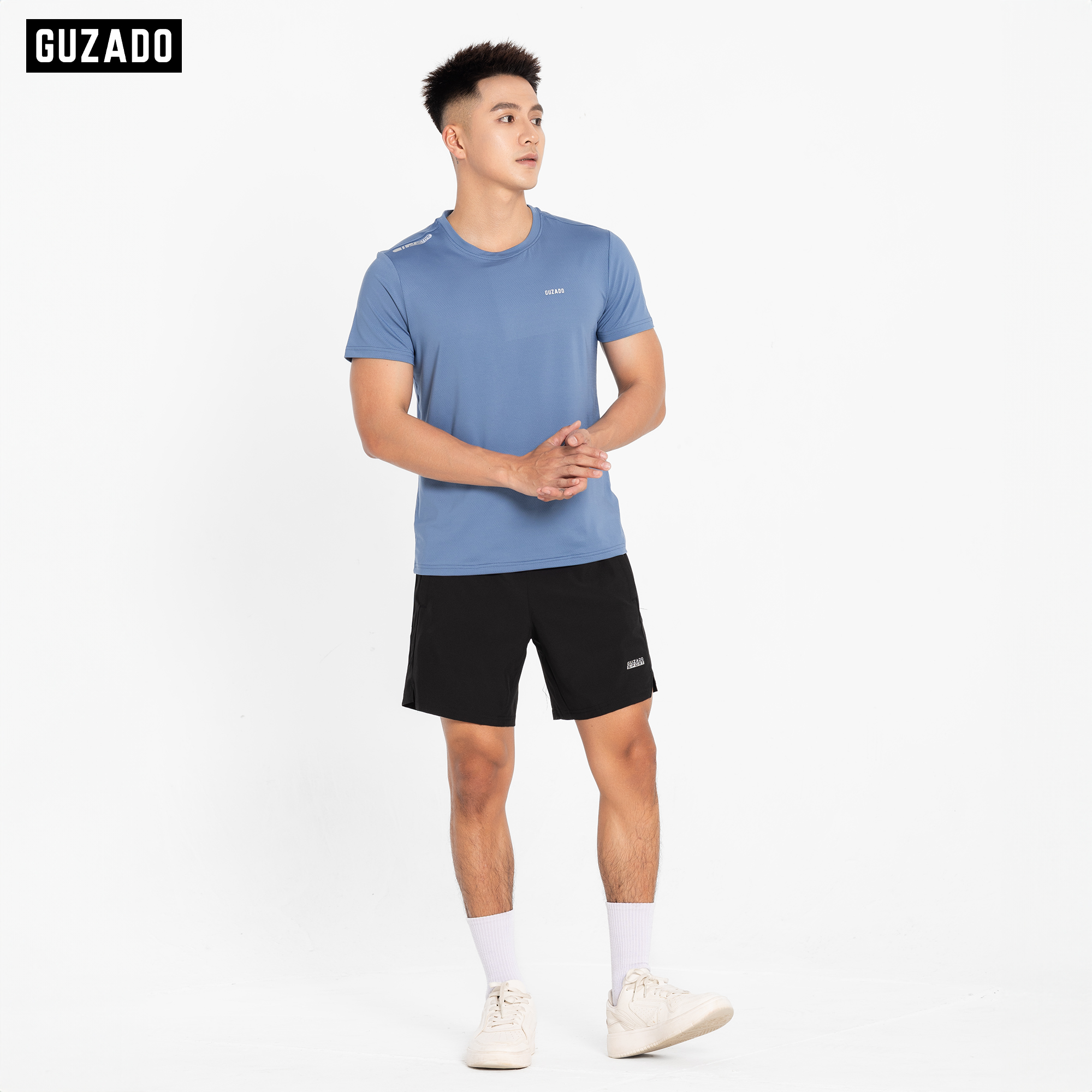 Áo Thun Thể thao Nam Guzado, Chất Vải Coolmax Co Giãn GTS04