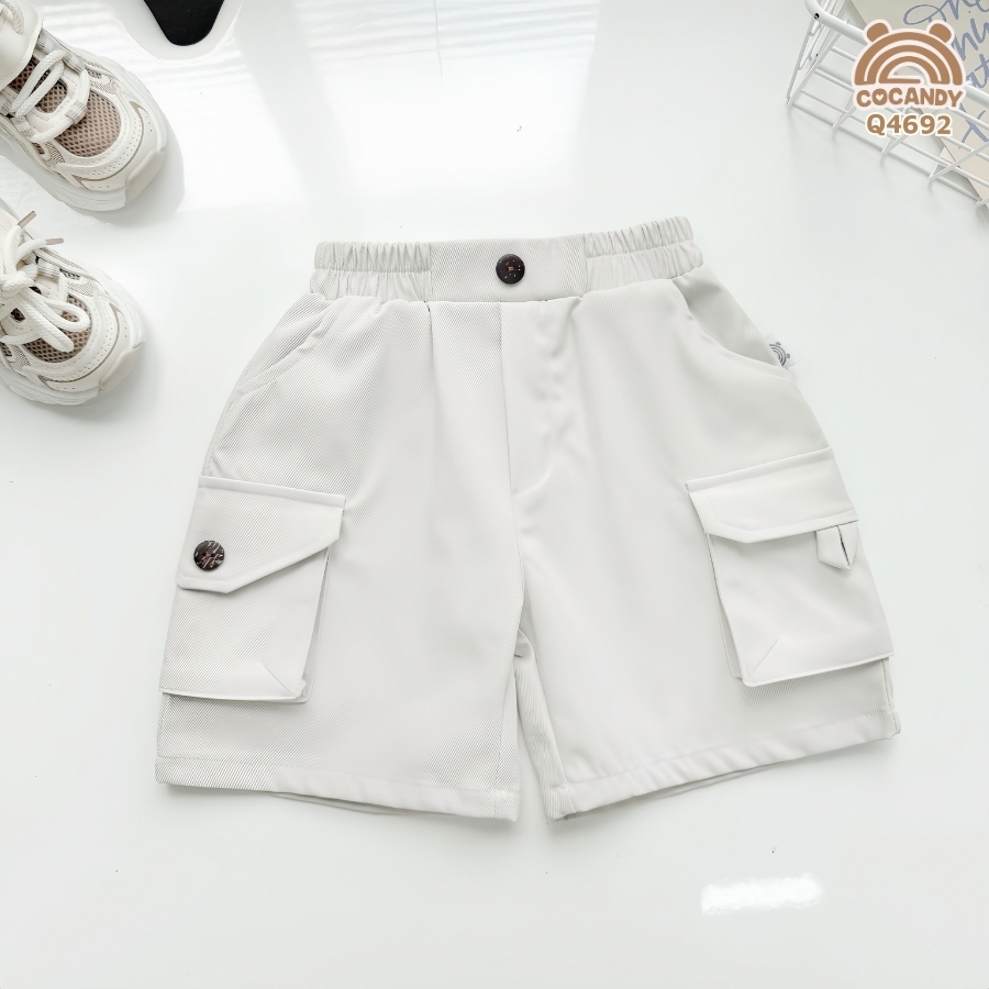 Quần cộc(form lửng) kaki BE túi hộp 2 bên