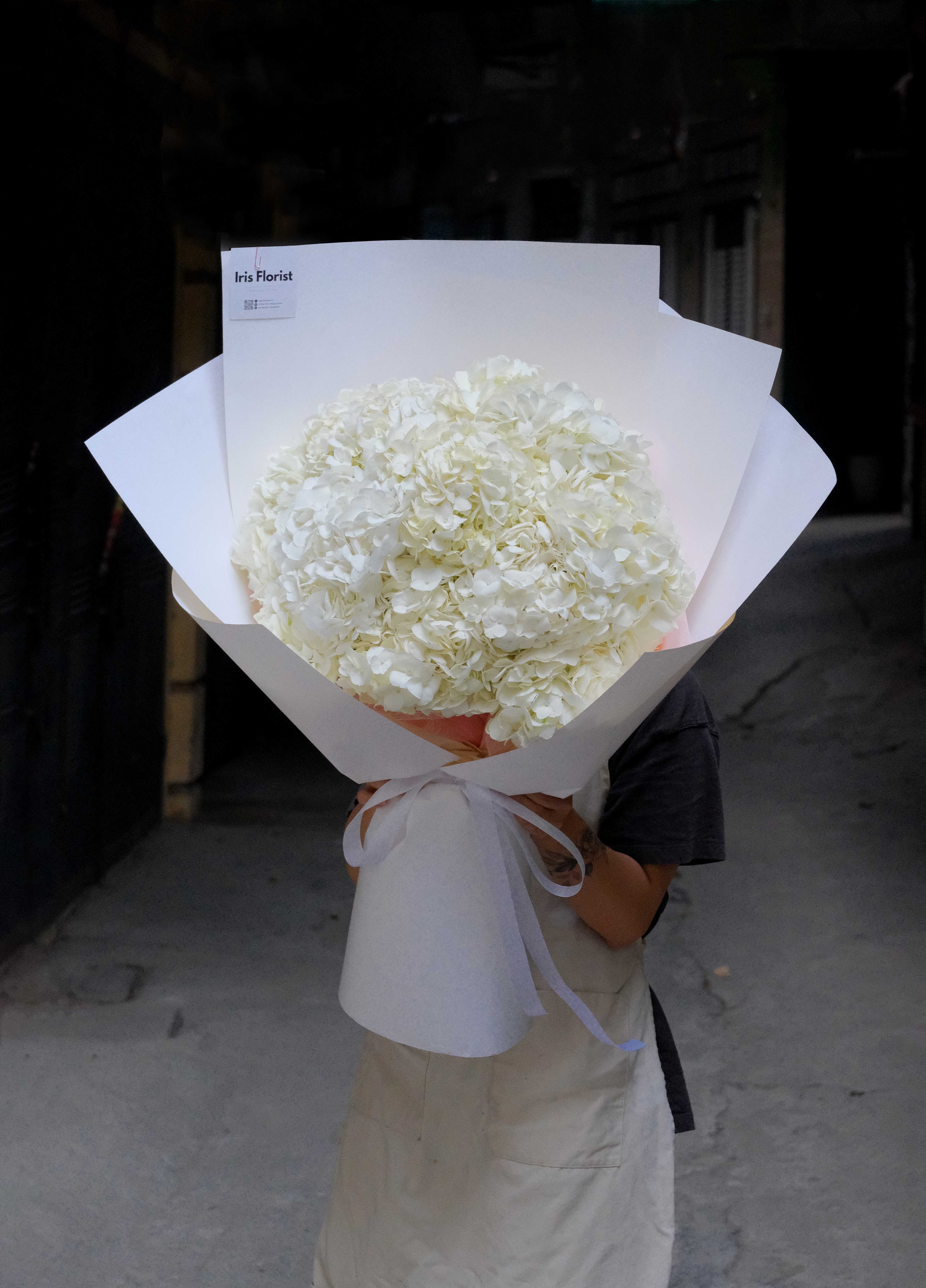 Bó Tú cầu trắng - 10 cành