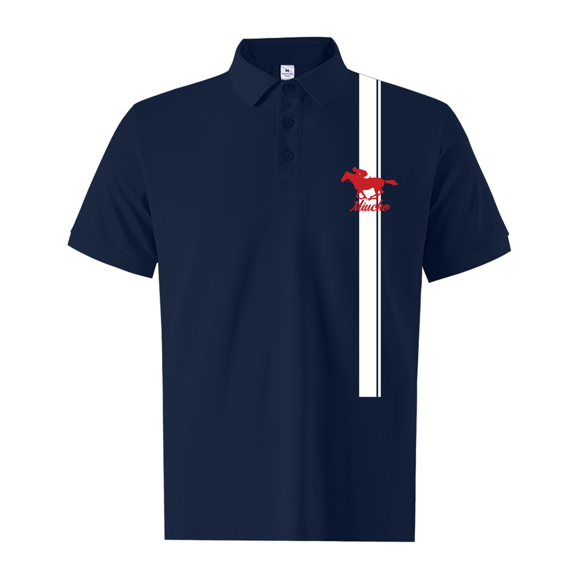 Áo polo nam phong cách vintage PLCSD2427 Miucho Iconic form vừa tay ngắn cổ trụ in artwork_thumbnail_11