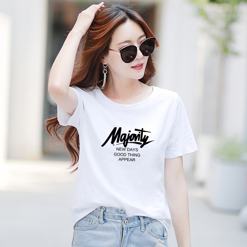 [Form Rộng] Áo thun trắng dáng rộng in chữ - Áo phông nữ trắng form rộng LOZA G0048_thumbnail_4