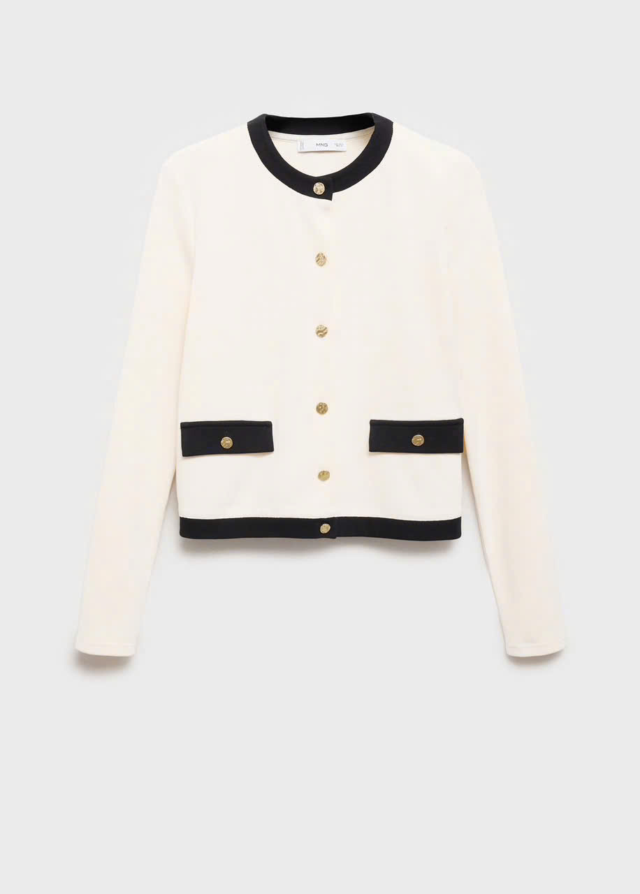 A820 ÁO CADIGAN TRẮNG