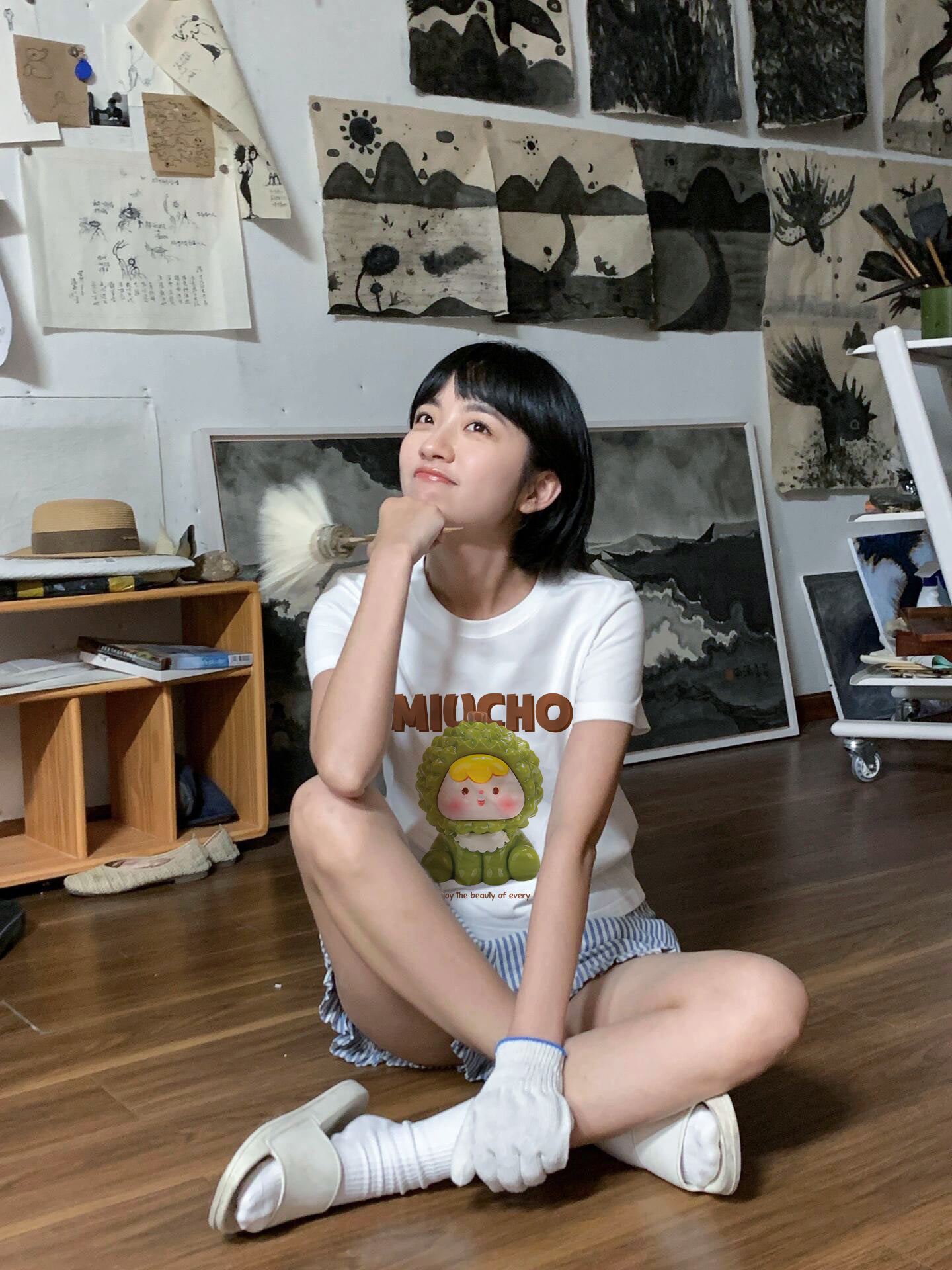 Áo baby tee in hoạt hình dễ thương form ôm ABD1567 Miucho vải cotton co giãn thoải mái cổ tròn in mix_thumbnail_4