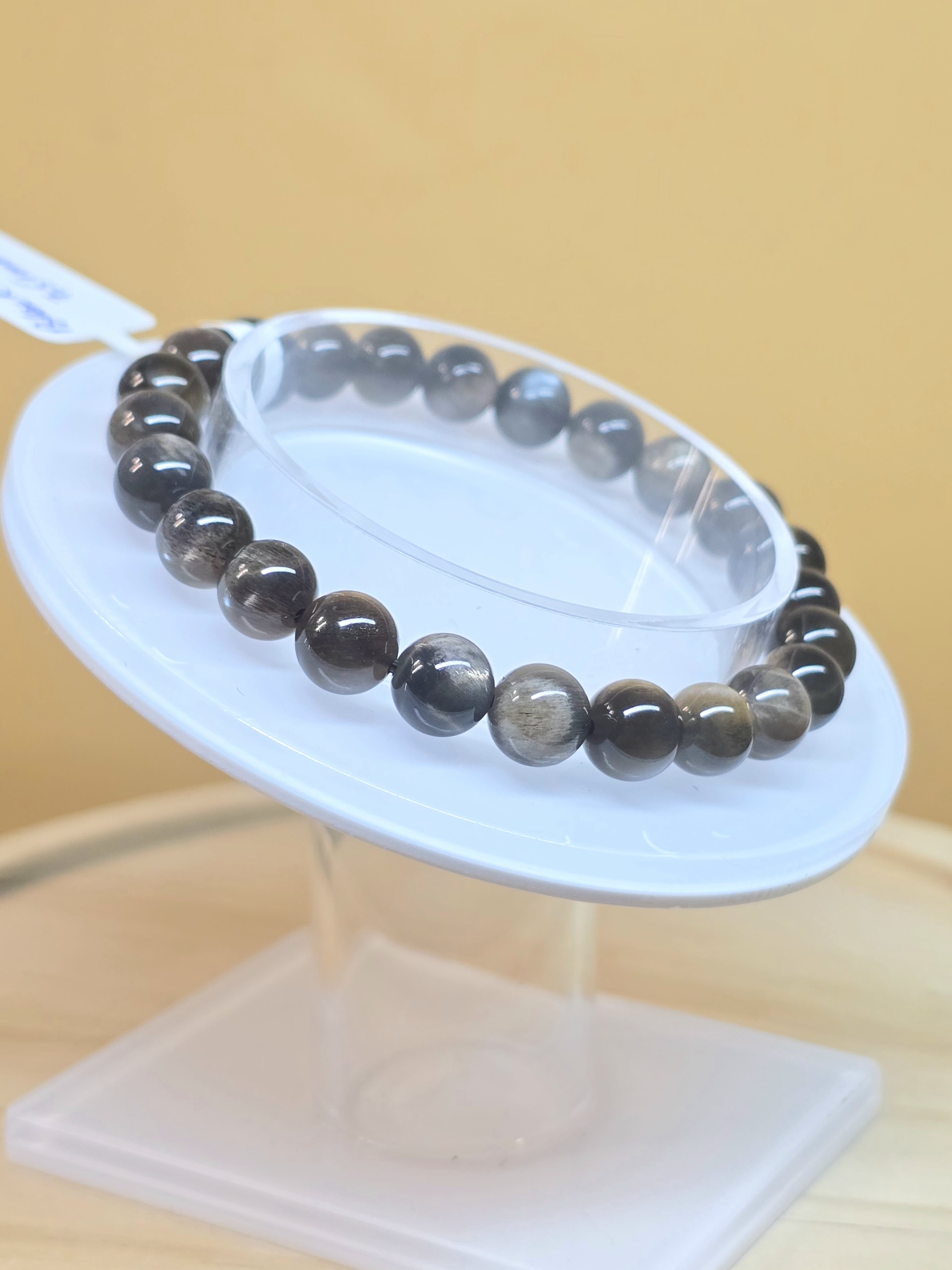 Vòng Tay Đá Mặt Trăng Đen Black Moonstone