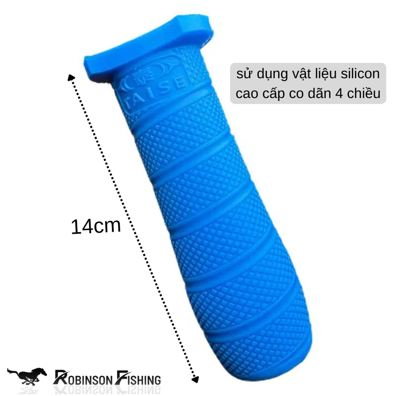 Quấn Cán Cần Câu Tự Co Chất Liệu Silicon 18cm 2025