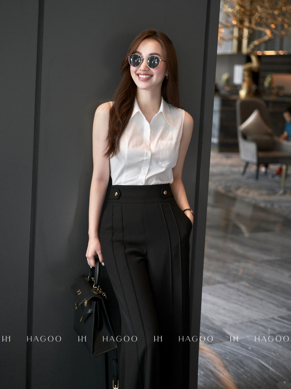 Áo sơ mi basic sát nách