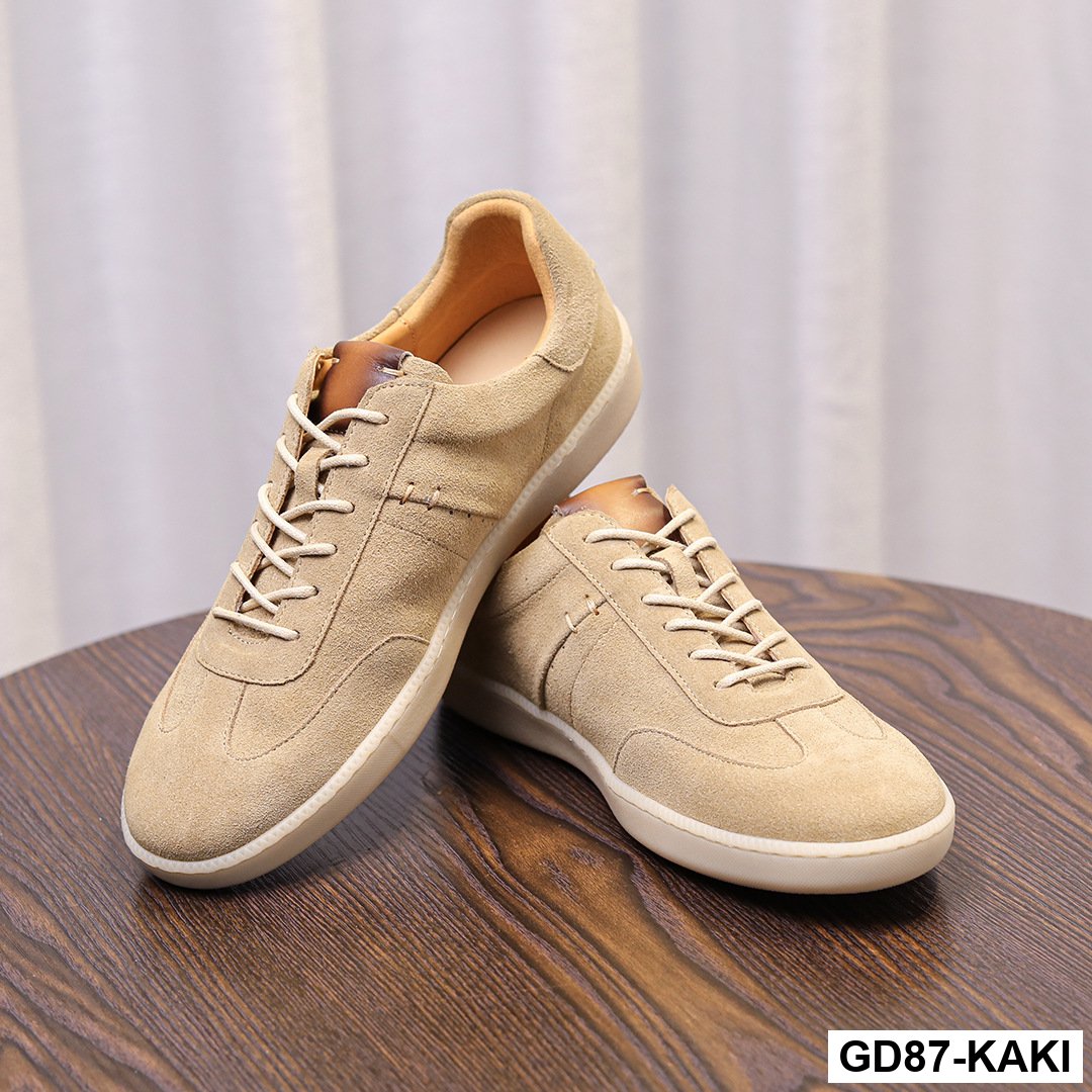 GD87 -  Giày Nam Retro Da Bò Lớp Đầu Tiên – Da Lộn Nubuck Mờ – Cổ Thấp Thời Trang, Nhẹ Sang Trọng – Giày Casual Forrest Gump 2025_thumbnail_13