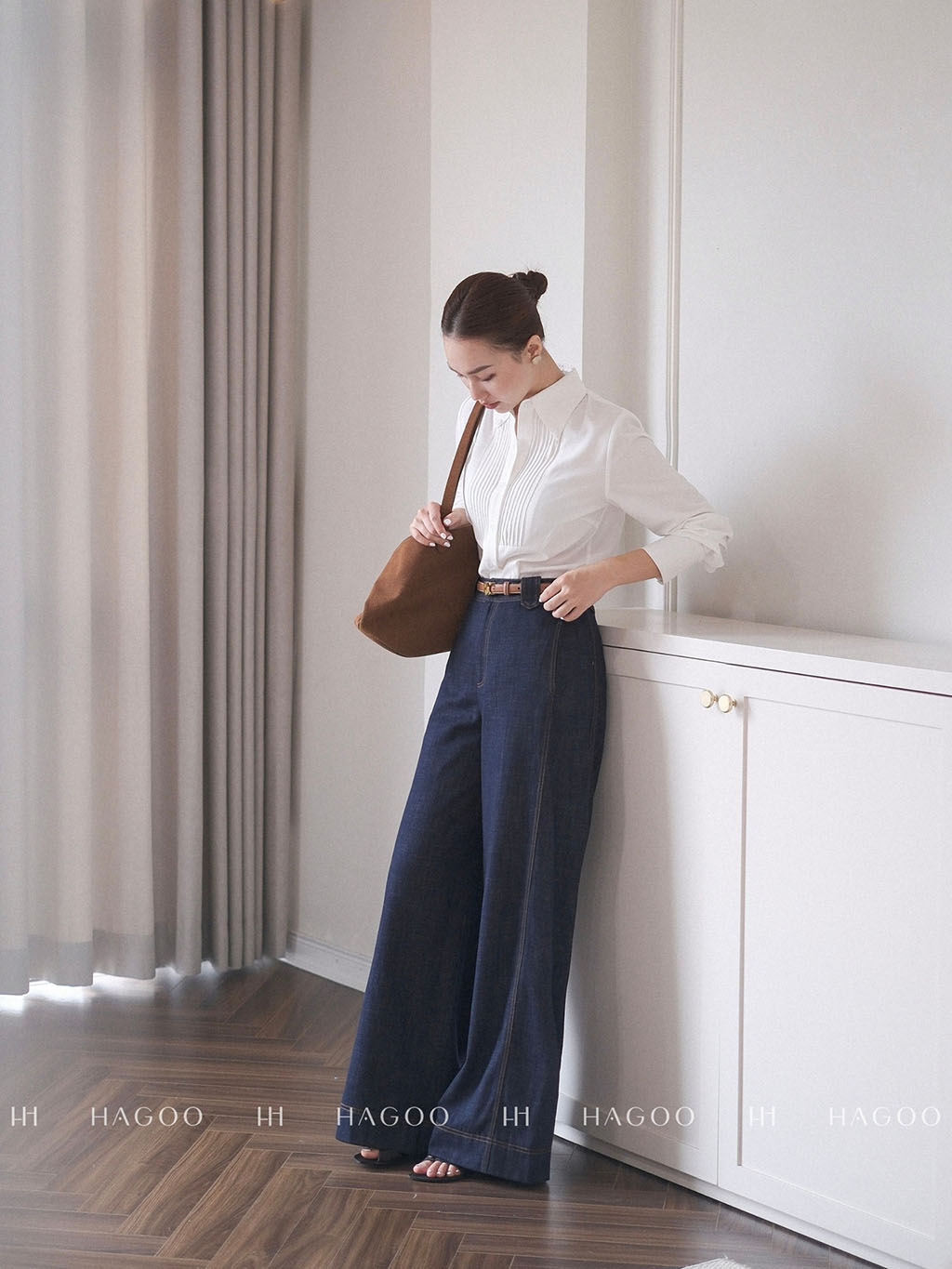 Quần denim ống suông HAGOO_thumbnail_5