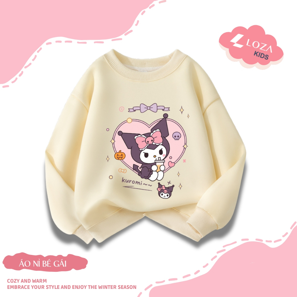 Áo nỉ sweater bé gái in hình My Melody&Kuromi - Loza Kids IN016_thumbnail_8