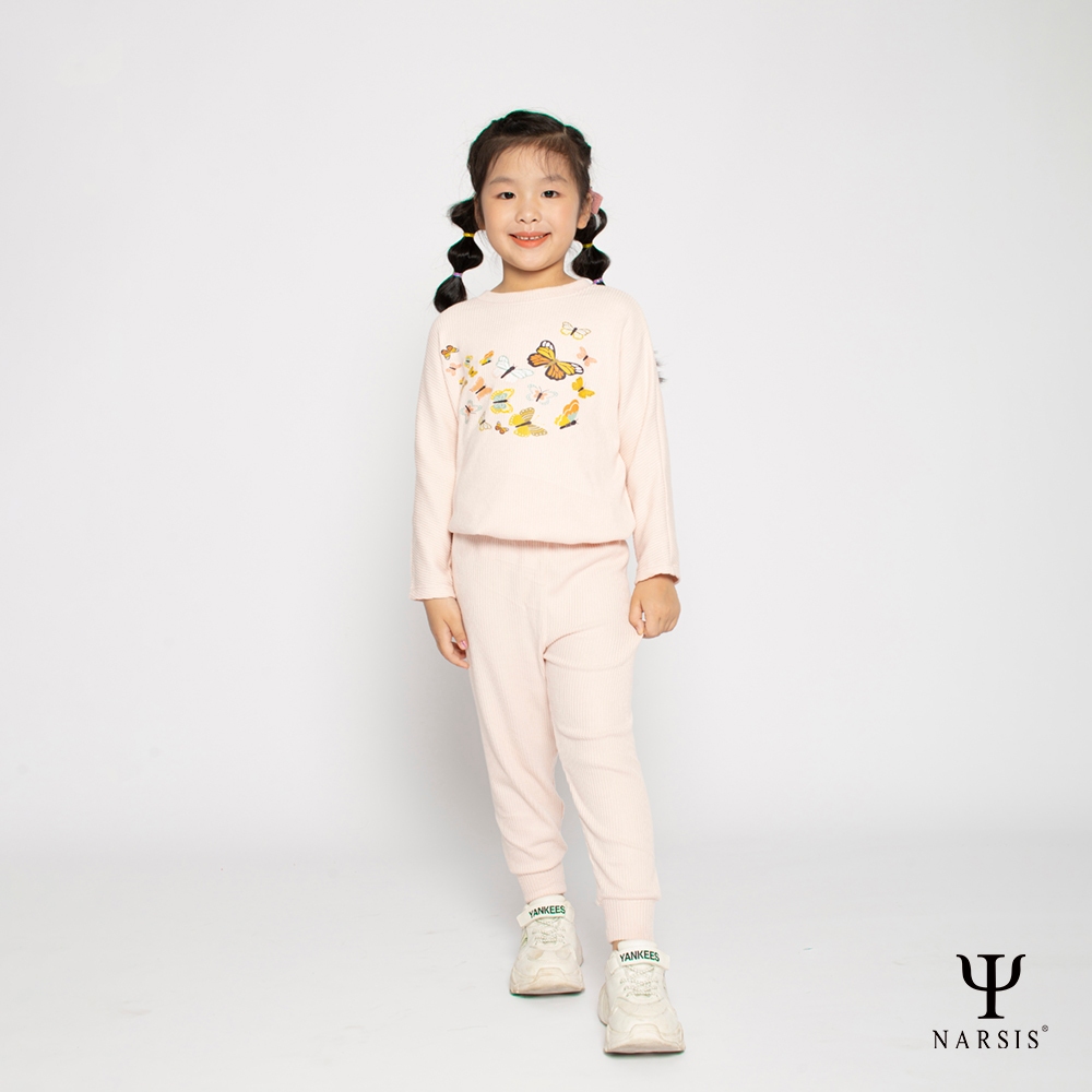 BỘ THU ĐÔNG BÉ GÁI NARSIS DÀI TAY PHỐI MÀU CỰC ĐẸP CHẤT COTTON LEN ẤM ÁP KM2034 NARSIS VẢI LEN CO..._thumbnail_2