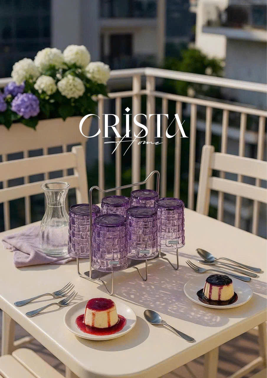 Bộ 6 cốc thủy CRISTA HOME tinh vân caro 280ml_thumbnail_36