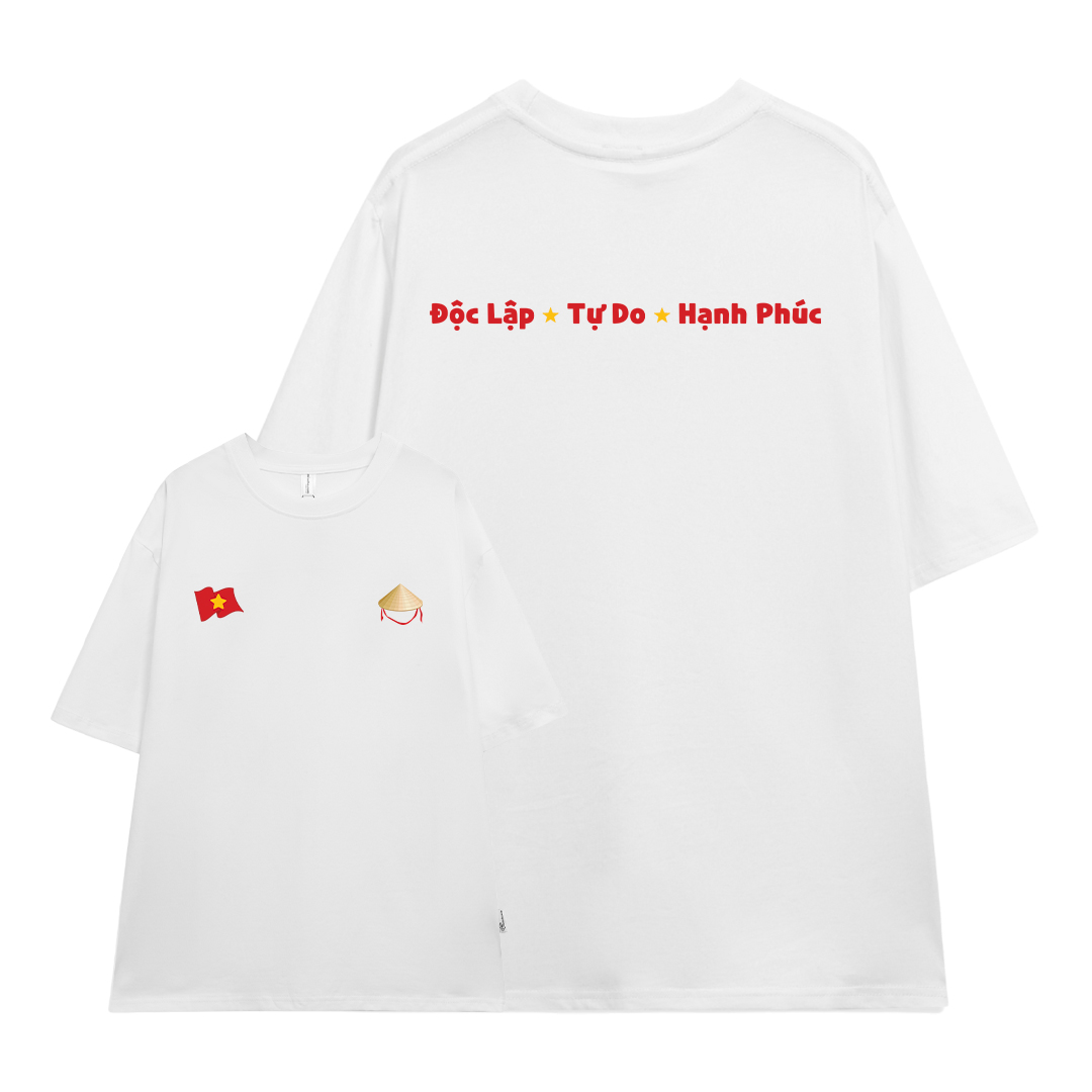 Áo thun Việt Nam tôi yêu form rộng 2212 Miucho cổ tròn vải cotton 4c 220gsm thoáng mát in mix_thumbnail_8