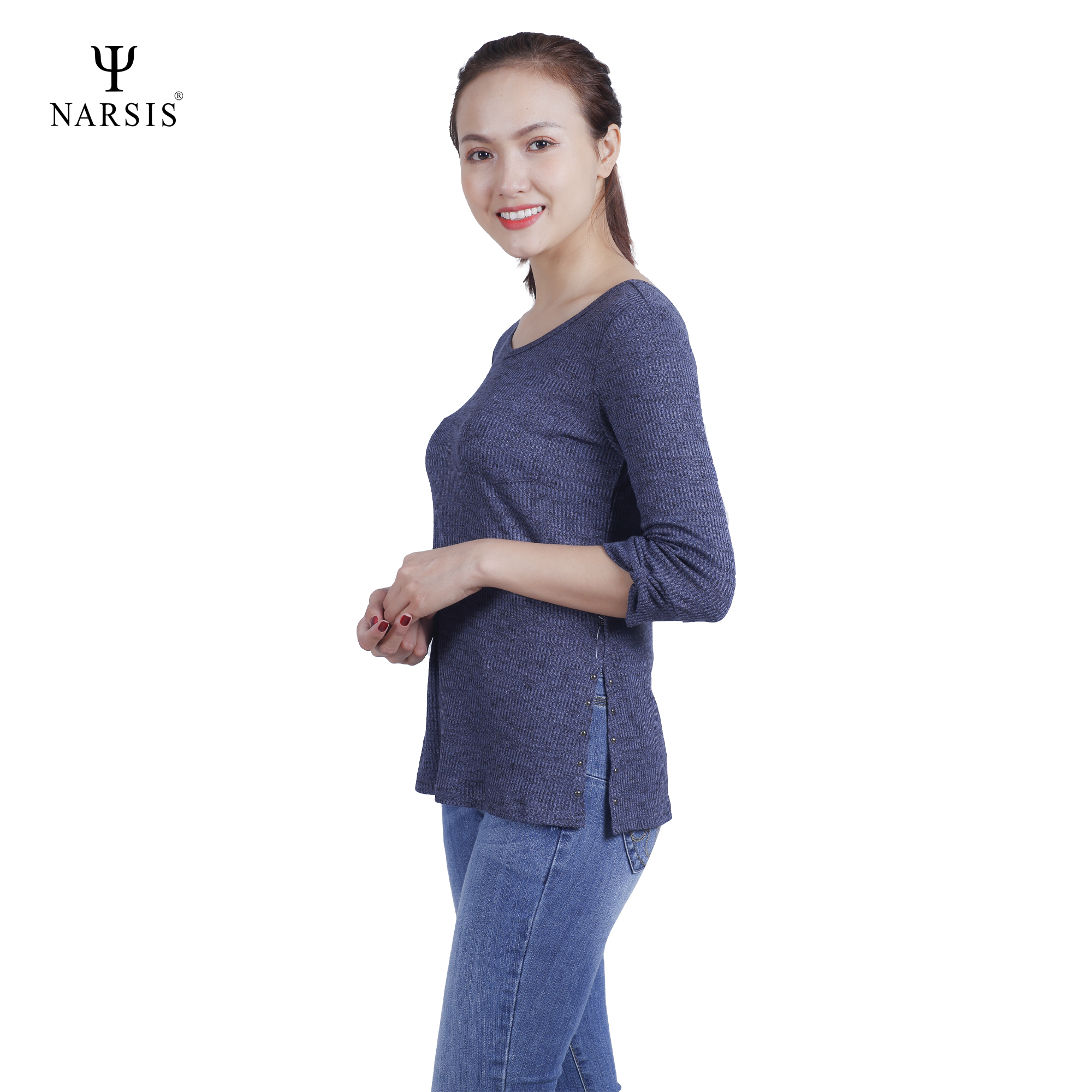 ÁO NỮ LEN KIỂU - L7068 NARSIS CHẤT LIỆU THOÁNG MÁT, DỄ CHỊU, THOẢI MÁI CẢ NGÀY, DỄ VẬN ĐỘNG