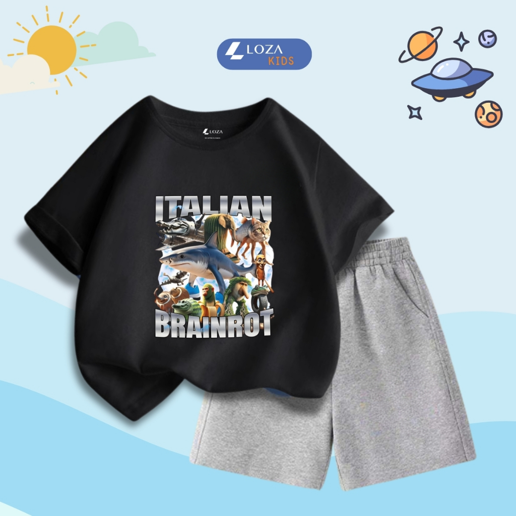 Bộ đồ bé trai in ITALIAN BRAINROT -  Loza Kids SB382_thumbnail_1