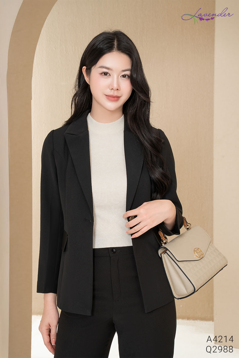 Áo vest đen 1 lớp V4214