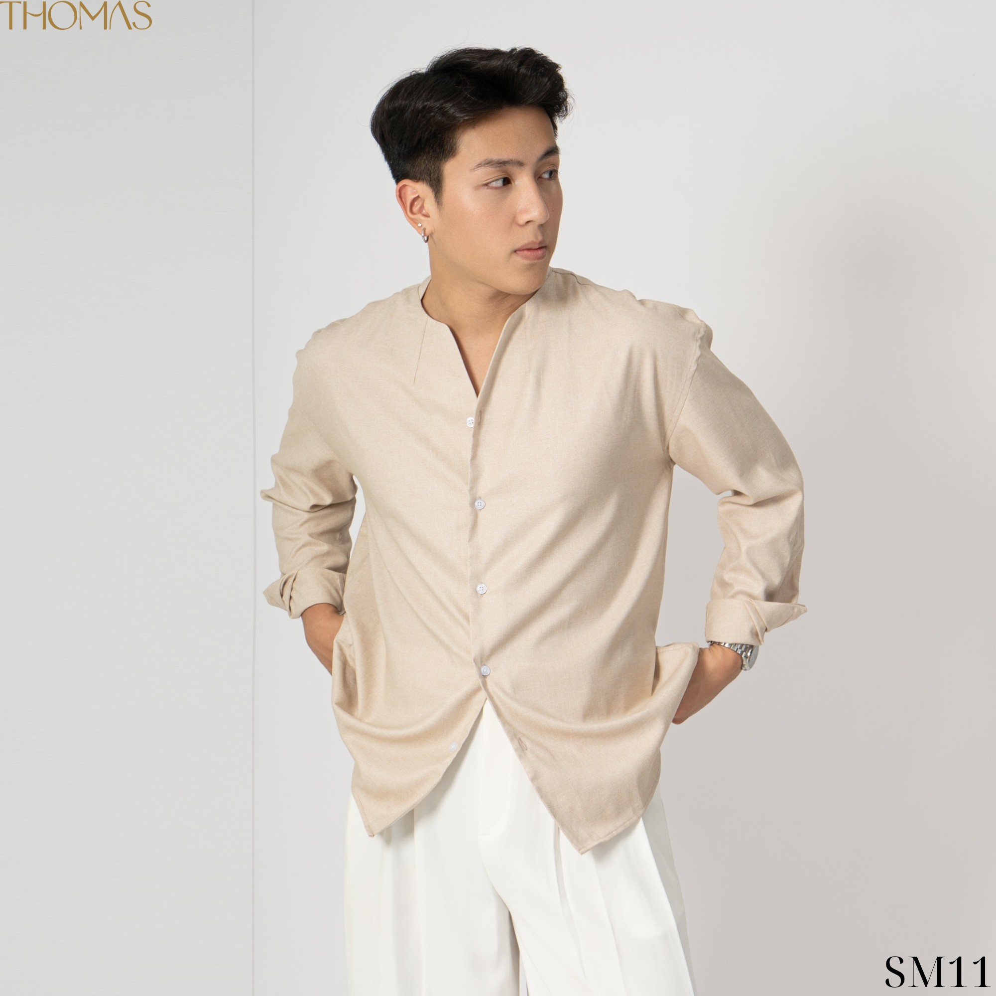 Áo Sơ Mi Dài Tay Clark V Vải Bạch Đàn Form Regular_thumbnail_6