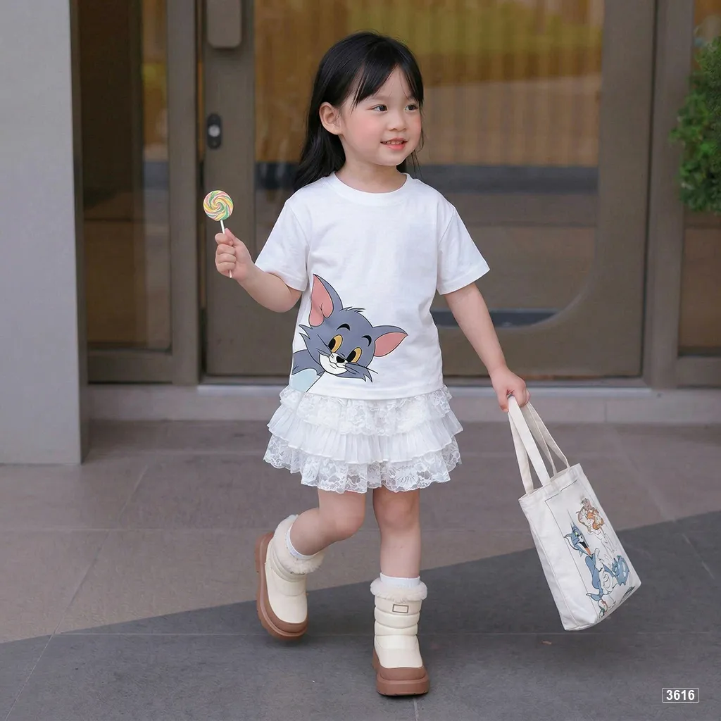 Áo thun bé trai bé gái hoạt hình Mèo Tôm Kado 3616_thumbnail_4