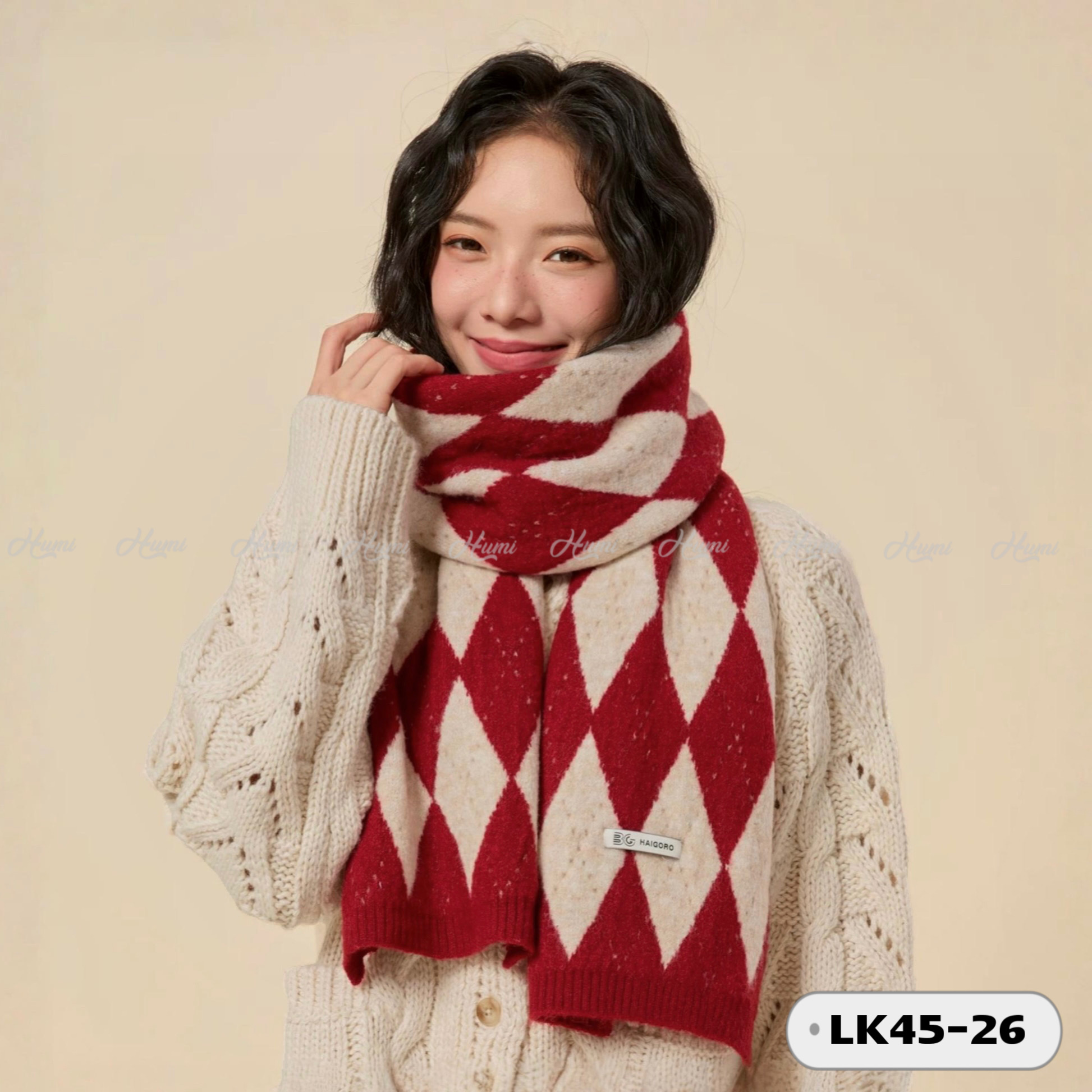 KHĂN LEN HỌA TIẾT ARGYLE (LK45-26)